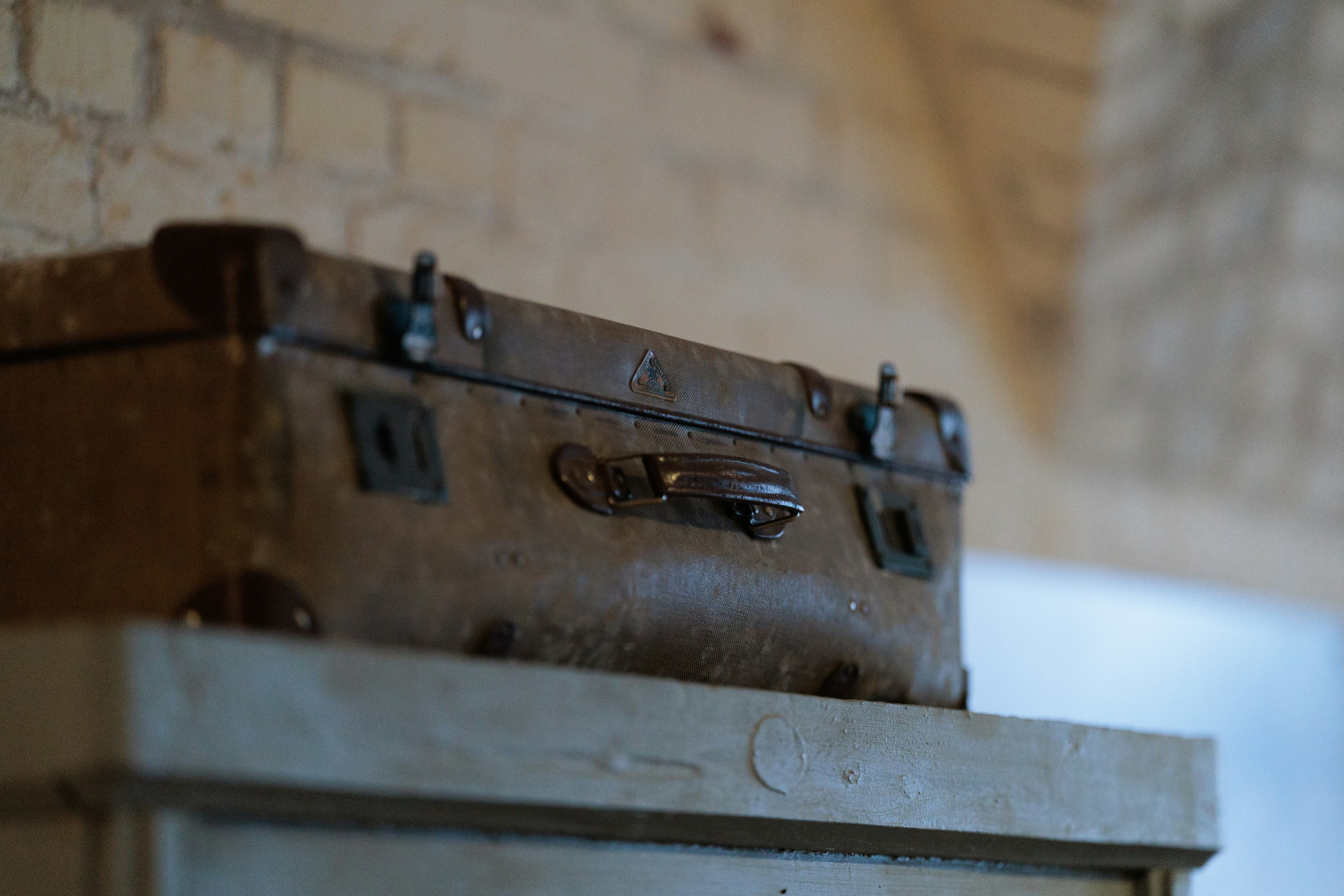 A vintage suitcase showing the character of aged leather